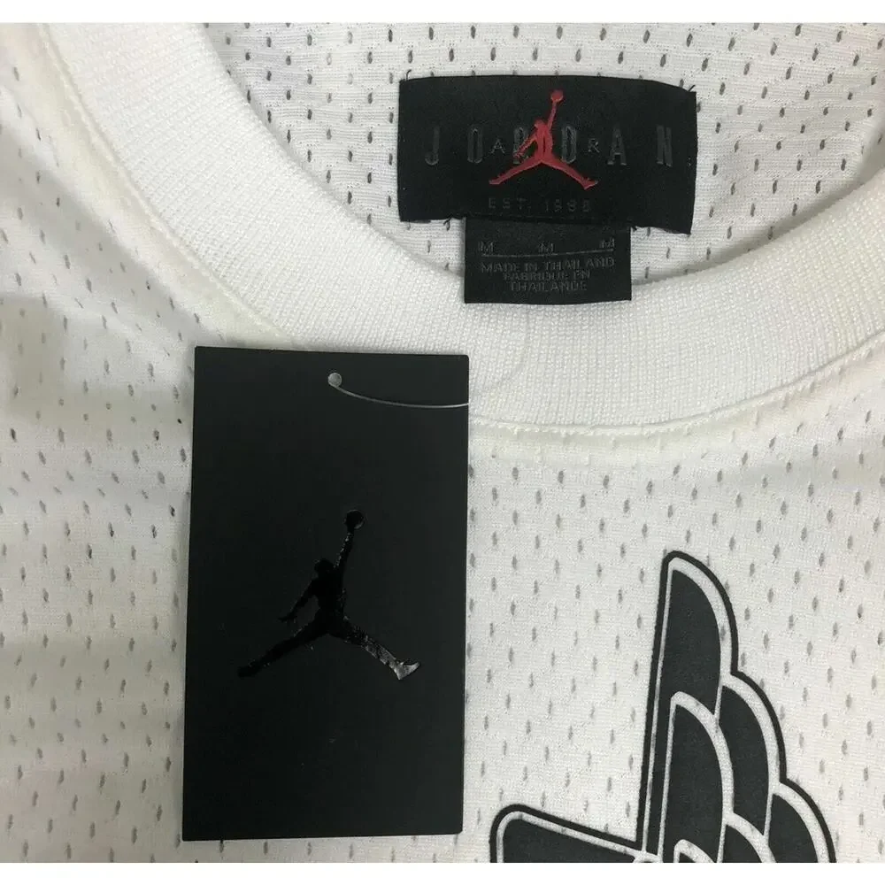 Nike Air Jordan Jumpman 23 Wings White Jersey MENS Medium New Fast Ship